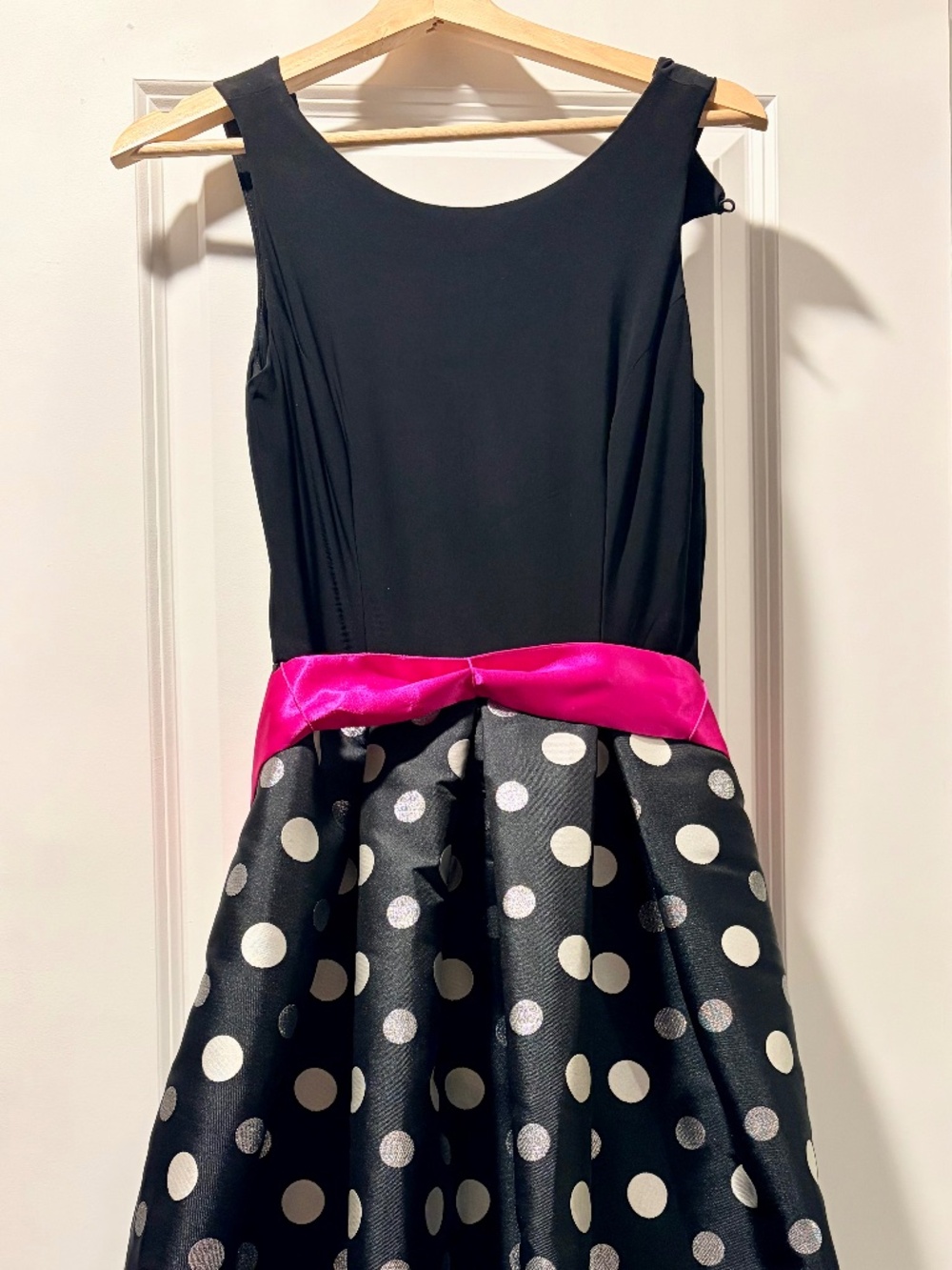 Eliza J tea length polka dot dress